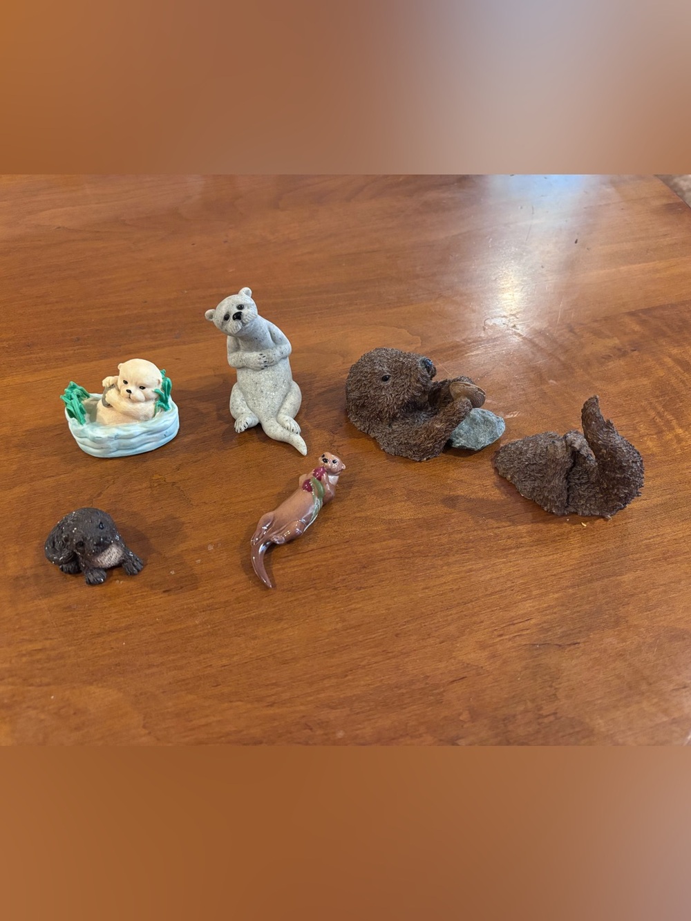 Small Pets Ceramic Otter Figurine - Brown